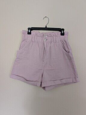 Lilac High Waisted Shorts
